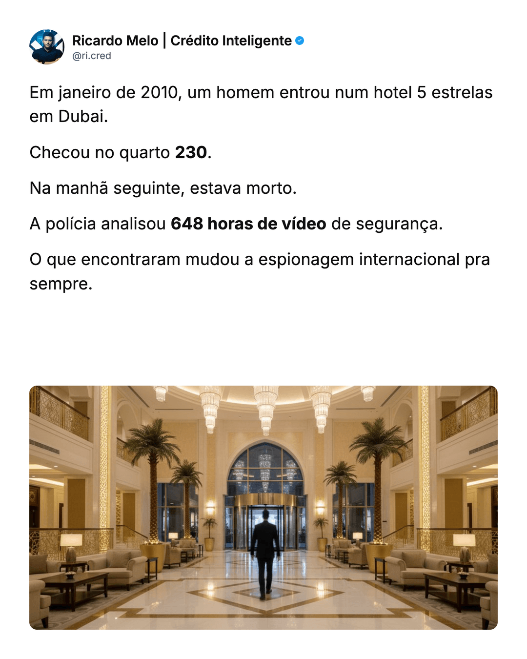 Carrossel: Mossad Dubai — 57K curtidas